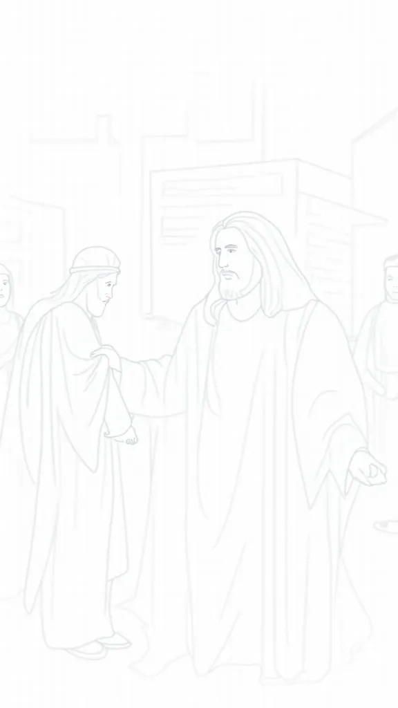 Jésus a guéri le coloriage aveugle